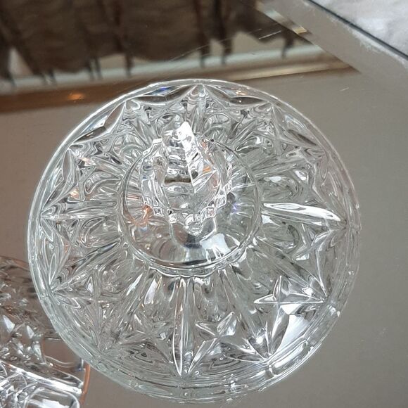   Vintage Lead Crystal Sugar Creamer & Tray  4 Piece Set - Picture 8 of 11